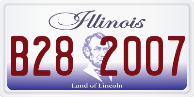 IL license plate B282007