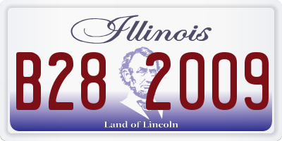 IL license plate B282009