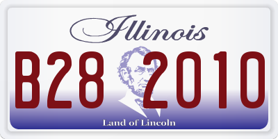IL license plate B282010