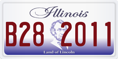 IL license plate B282011