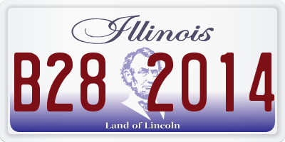 IL license plate B282014