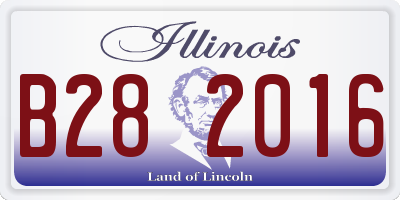 IL license plate B282016