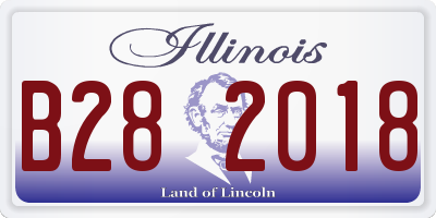 IL license plate B282018