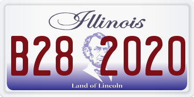 IL license plate B282020