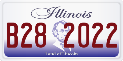 IL license plate B282022