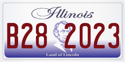 IL license plate B282023