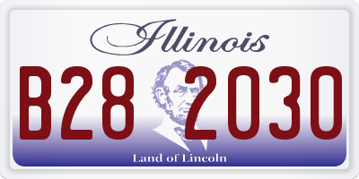 IL license plate B282030