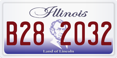IL license plate B282032