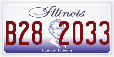 IL license plate B282033