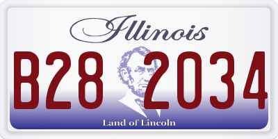 IL license plate B282034