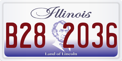 IL license plate B282036