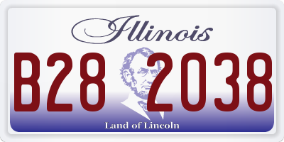 IL license plate B282038