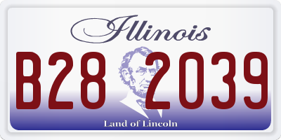 IL license plate B282039