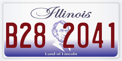IL license plate B282041