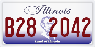 IL license plate B282042