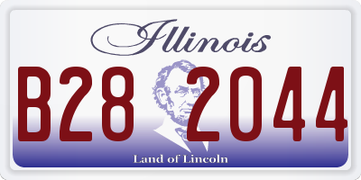IL license plate B282044