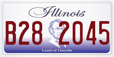 IL license plate B282045