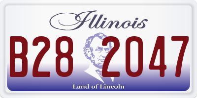 IL license plate B282047