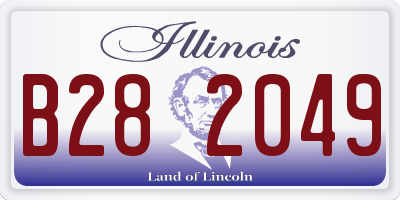 IL license plate B282049