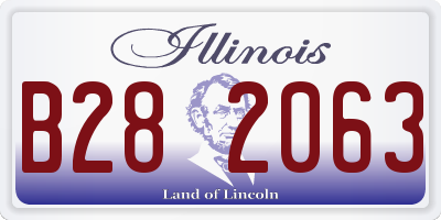 IL license plate B282063