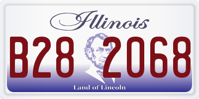 IL license plate B282068