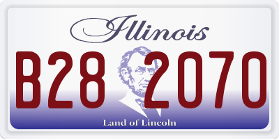 IL license plate B282070