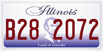 IL license plate B282072
