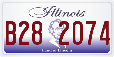 IL license plate B282074