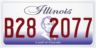IL license plate B282077