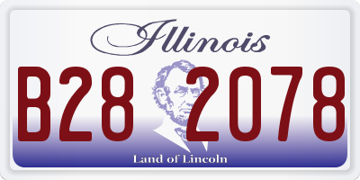 IL license plate B282078