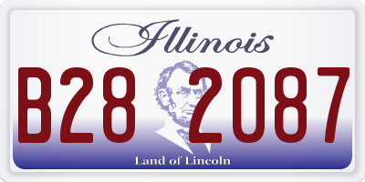 IL license plate B282087