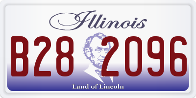 IL license plate B282096