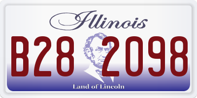 IL license plate B282098