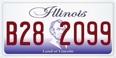 IL license plate B282099