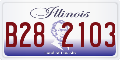 IL license plate B282103