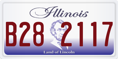 IL license plate B282117