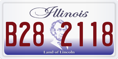IL license plate B282118