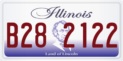 IL license plate B282122
