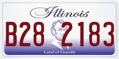 IL license plate B282183