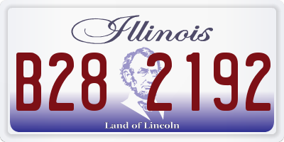 IL license plate B282192