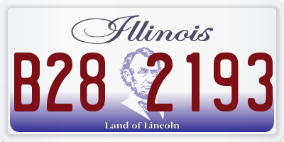 IL license plate B282193