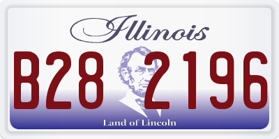 IL license plate B282196
