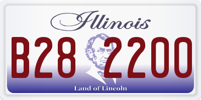 IL license plate B282200