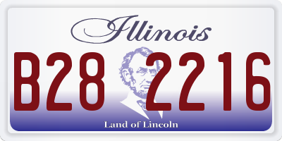 IL license plate B282216