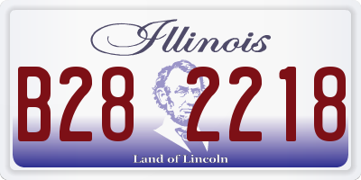 IL license plate B282218