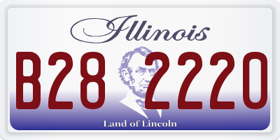 IL license plate B282220