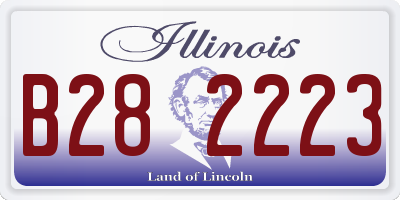 IL license plate B282223