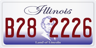 IL license plate B282226