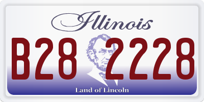 IL license plate B282228