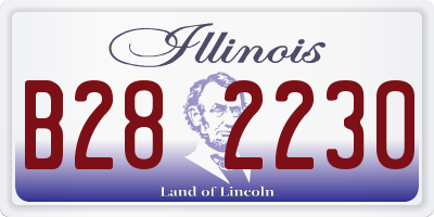 IL license plate B282230